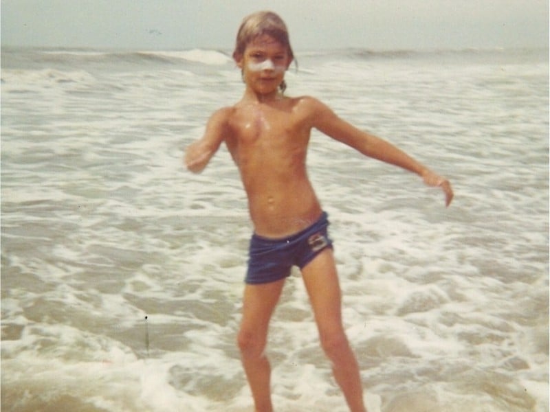 O início de Eduardo no surfe, em 1971