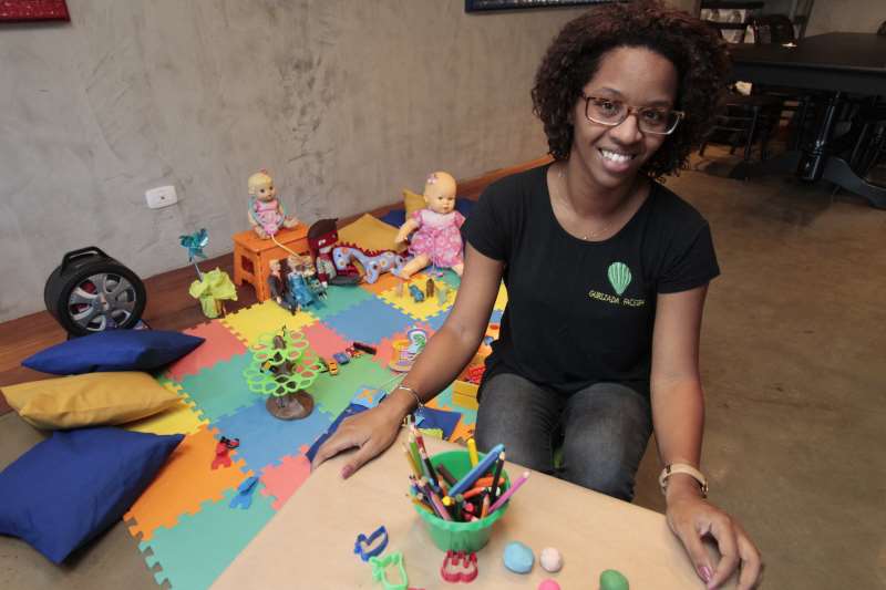 Entrevista com Luciane Brito, criadora do Gurizada Faceira, empresa que cria espaços infantis em eventos.     na foto: Luciane Brito