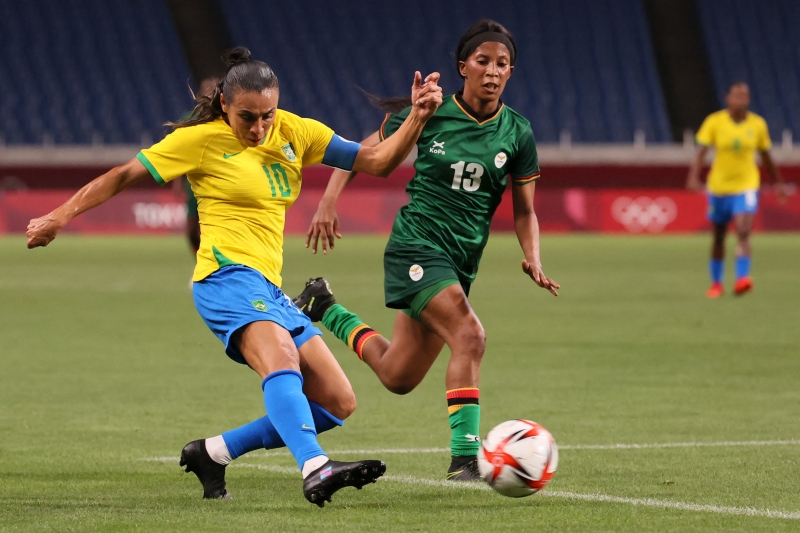 Brasil bate a Zâmbia no futebol feminino e agora pega o Canadá