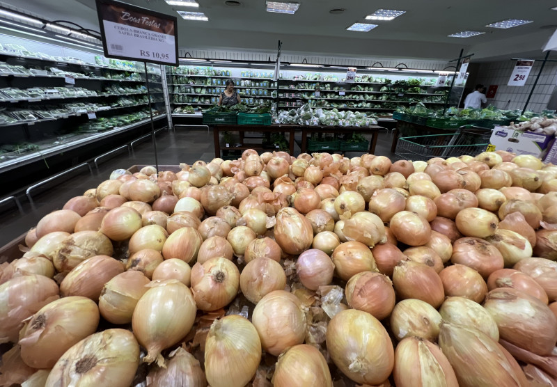 A cebola foi um dos alimentos que mais encareceu no período ao subir 14,34%