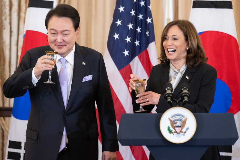 Anúncio foi feito no encontro entre vice-presidente, Kamala Harris, e o presidente da Coreia do Sul, Yoon Suk Yeol