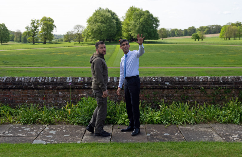 Primeiro-ministro  Rishi Sunak recebeu Zelensky em sua casa de campo, em Checkers
