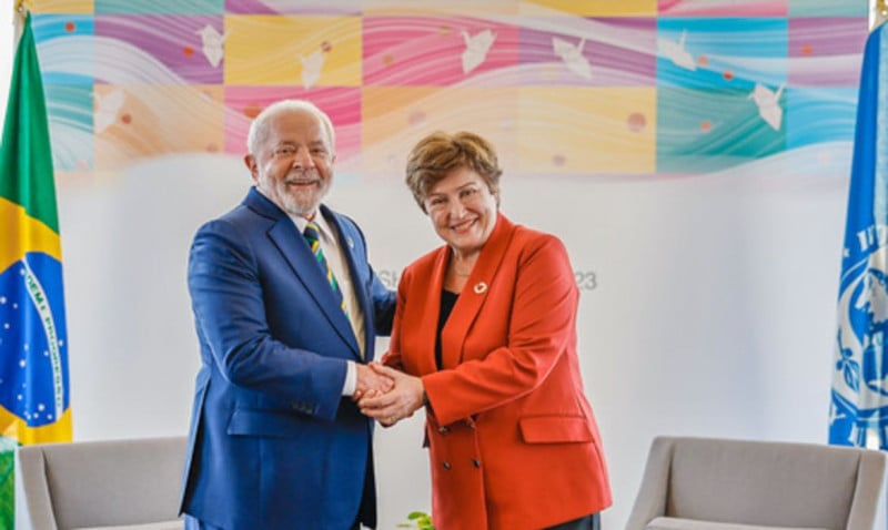 Kristalina Georgieva e Lula estão no Japão para participar da reunião de cúpula do G7