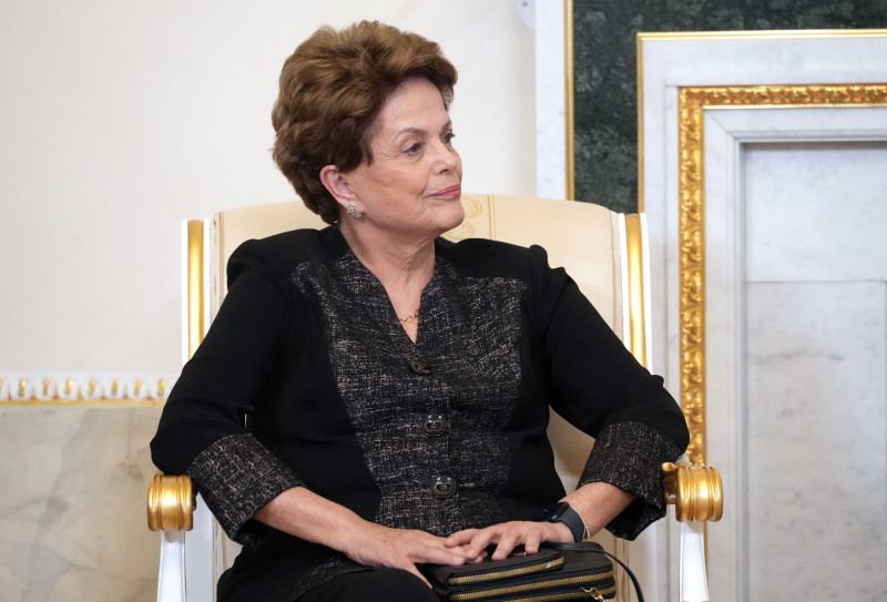 Esta é a primeira vez dela no palácio, desde que deixou a presidência por impeachment, em 2016