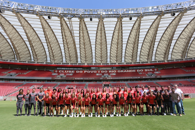 O investimento do Inter no departamento feminino é de R$ 7,7 milhões; o objetivo é evoluir ainda mais Foto: Ricardo Duarte/SC Internacional/Divulgação/JC