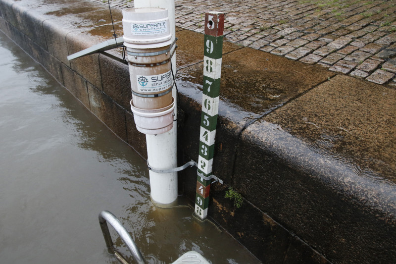 O nível do Guaíba chegou a 2m40cm após fortes chuvas que atingiram a Capital 