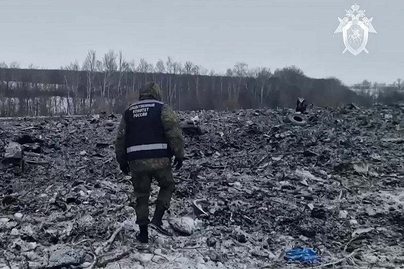 O avião caiu na região de Belgorod, cidade russa que fica perto da fronteira com a Ucrânia