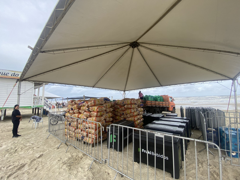 Nesta sexta-feira, montagem do Paleta Atlântida ocorre a todo vapor