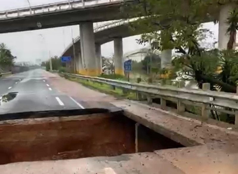 Rompimento da estrutura interditou trecho da pista no entorno das pontes que ligam a Capital a Guaíba