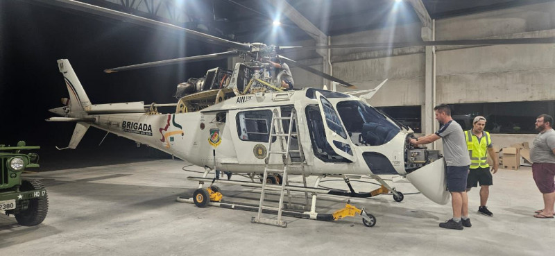 Empresa tem garantido a assistência técnica aos helicópteros empregados nas ações de socorro durante as cheias