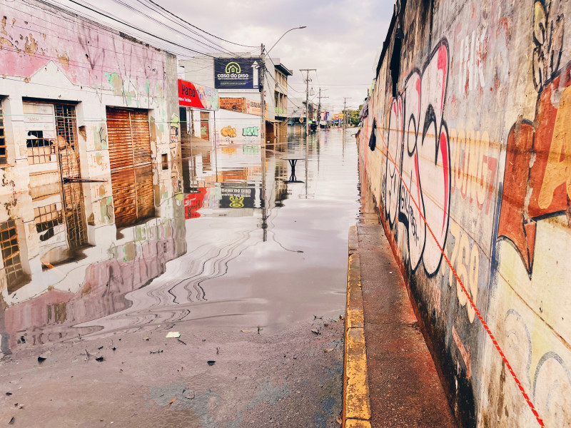 O bairro foi um dos mais afetados pelas águas no município