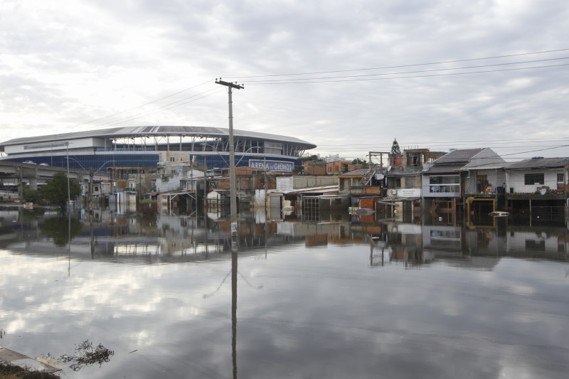 O bairro Humaitá foi um dos mais atingidos pela enchente que assola o Rio Grande do Sul 