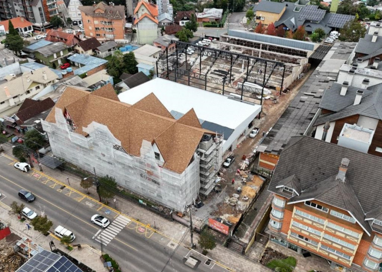 Complexo de lazer está sendo montado em área central de Gramado