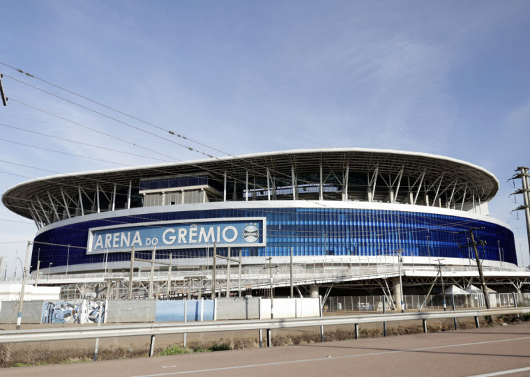 Arena Grêmio ficou 23 dias com inundação e ainda passa por recuperação, principalmente do gramado