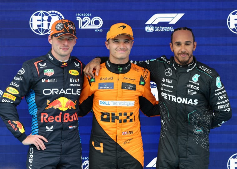 Lando Norris, da McLaren, conquistou a pole e larga na frente de Max Verstappen, da Red Bull, e de Lewis Hamilton, da Mercedes