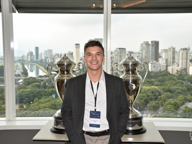 Natã Eduardo Vargas, fundador e CEO da Limbx (@limbx_oficial), ficou entre os três empreendedores vencedores do Global Student Entrepreneur Awards (GSEA) Foto: ARQUIVO PESSOAL/ REPRODUÇÃO / JC