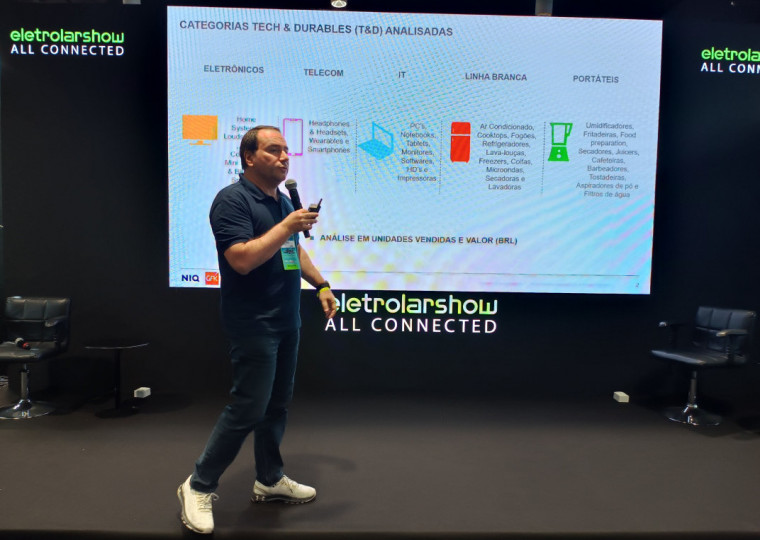 Moura apresentou os dados sobre as vendas de produtos durante a 17ª Eletrolar Show em São Paulo