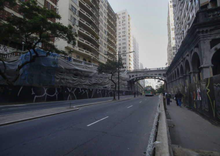 Viaduto Otávio Rocha, Centro Histórico; obras.