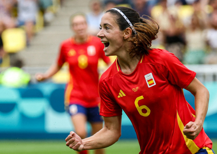 Aitana Bonmatí marcou o primeiro gol da Espanha em Olimpíadas