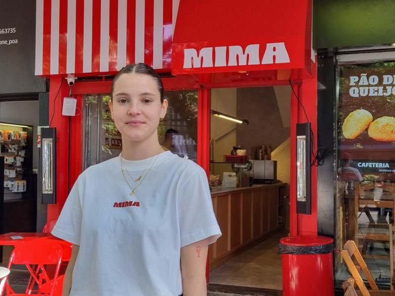 Maria Hagel é um dos nomes por trás da Mima, focacceria que abriu em julho na Galeria Moinhos de Vento Foto: STÉFANI RODRIGUES/ESPECIAL/JC