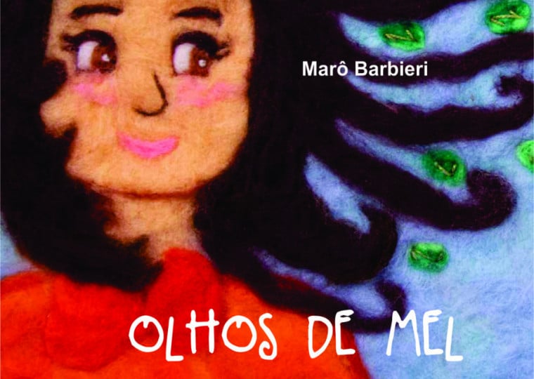 Capa do livro Olhos de Mel, obra mais recente de Marô Barbieri (com ilustrações de Patricia Langlois), de 2023