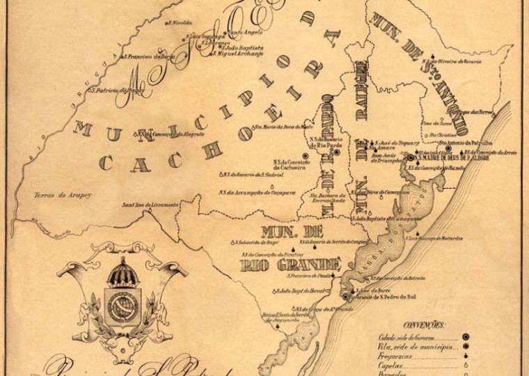RS tinha uma divisão bem diferente da atual no início do século 19