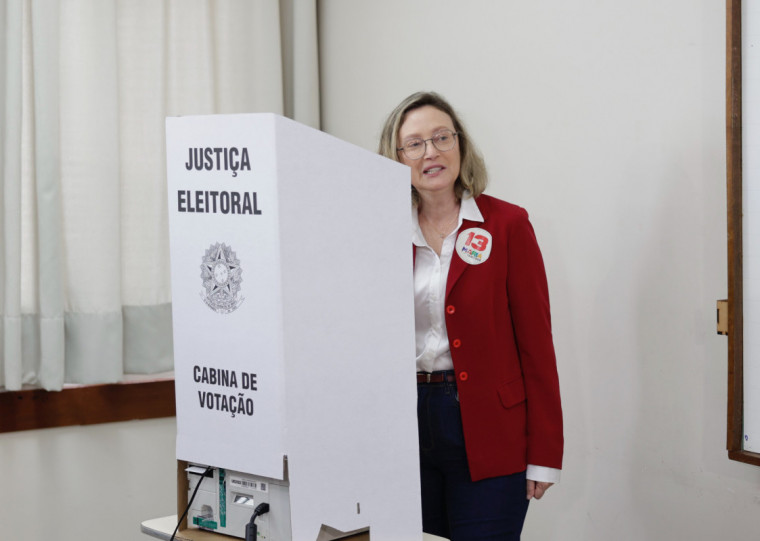 Maria do Rosário teve dificuldades para votar, mas conservou confiança em chegar ao 2º turno