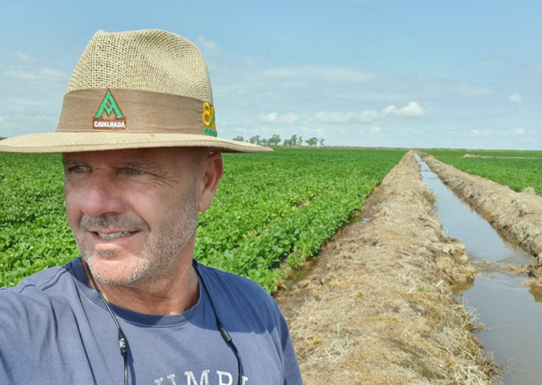 Martins é um dos produtores que aposta na rotação de arroz e soja