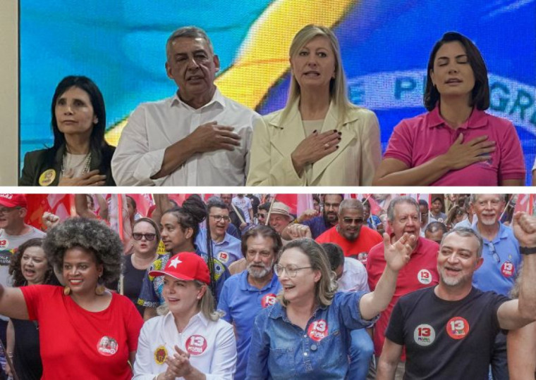 Michelle Bolsonaro e Gleisi Hoffmann foram nomes que marcaram presença na campanha para o segundo turno