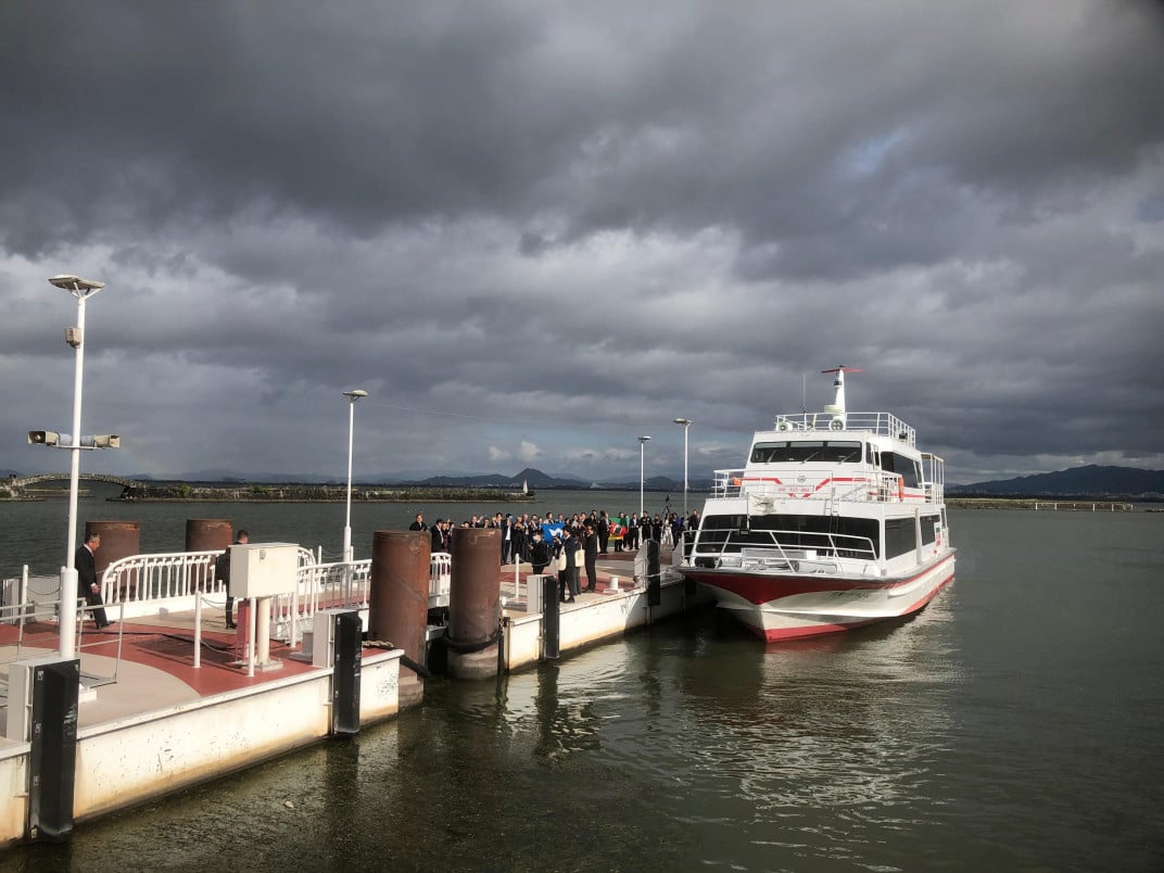 Delegação gaúcha conheceu o Lago Biwa de barco | Guilherme Kolling/Especial/JC