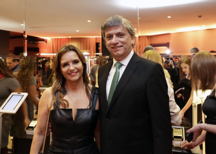 Margot Dreher e Antônio Cesa Longo, o presidente da Agas