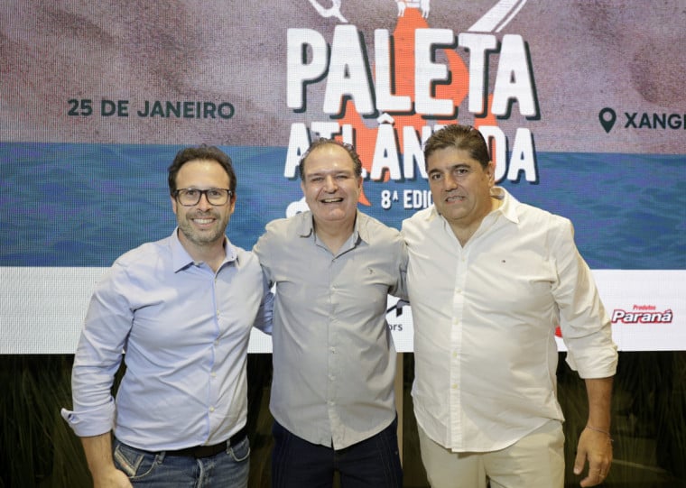 Felipe Melnick, Luciano Leon e Marcos Beylouni, sócios do Paleta Atlântida