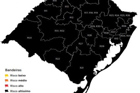 Coronavirus Mapa Todo Em Bandeira Preta Alerta Rs Para Risco Maximo Da Covid 19